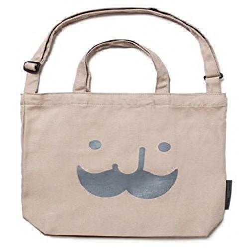 JSTORY Mr. BABBA CANVAS BAG Cotton Cross Bag (37cm x 39cm) (Beige)