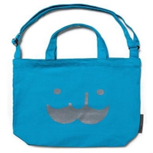 JSTORY Mr. BABBA CANVAS BAG Cotton Cross Bag (37cm x 39cm) (Blue) 