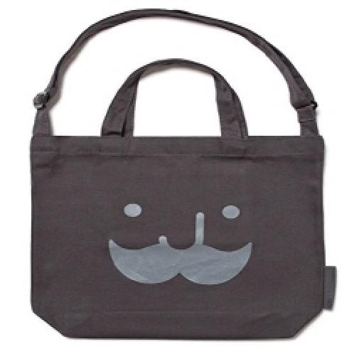JSTORY Mr. BABBA CANVAS BAG Cotton Cross Bag (37cm x 39cm) (Gray) 