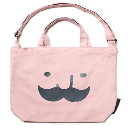 JSTORY Mr. BABBA CANVAS BAG Cotton Cross Bag (37cm x 39cm) (Pink) 