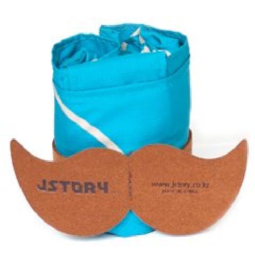 JSTORY Mr. BABBA MARKET BAG Polyester foldable zipper bag (43cm x 35cm) (Blue) 