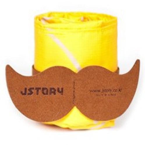 JSTORY Mr. BABBA MARKET BAG Polyester foldable zipper bag (43cm x 35cm) (Yellow)